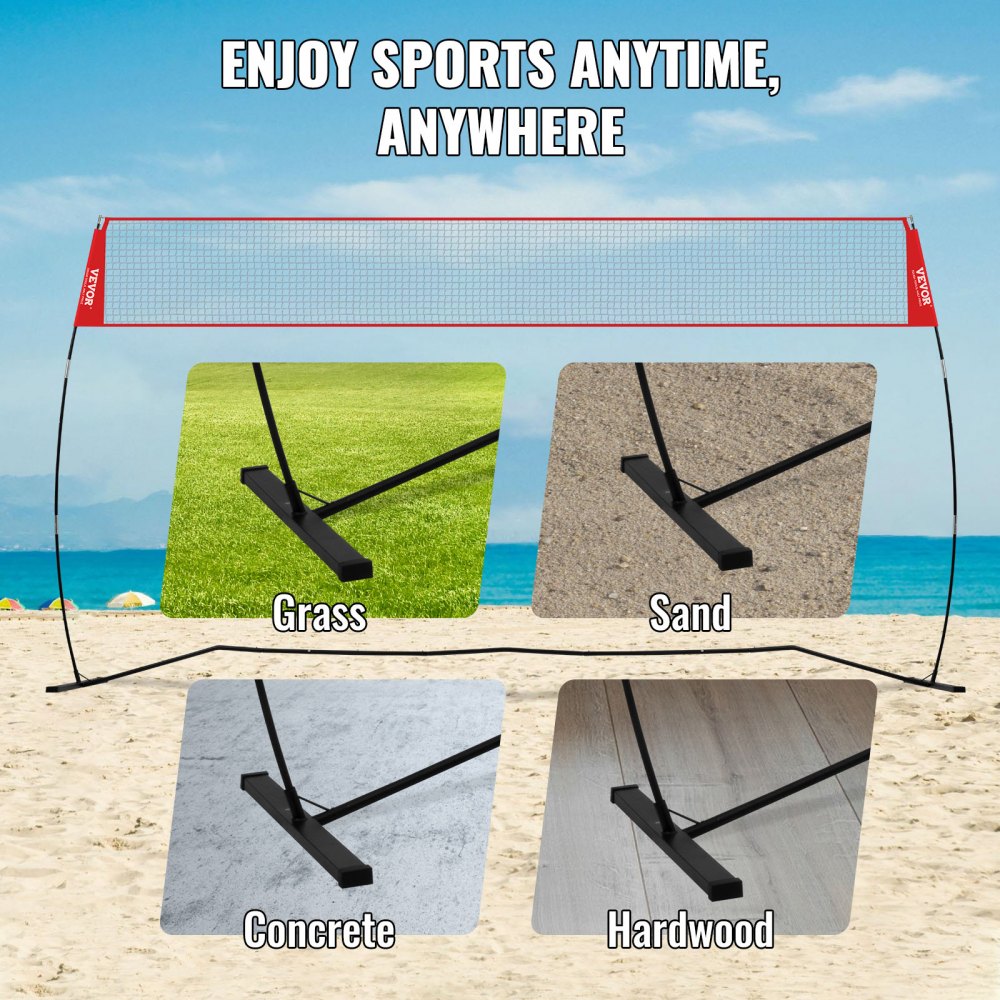 Portable Adjustable Volleyball Training Net For Indoor Outdoor with Carry Bag