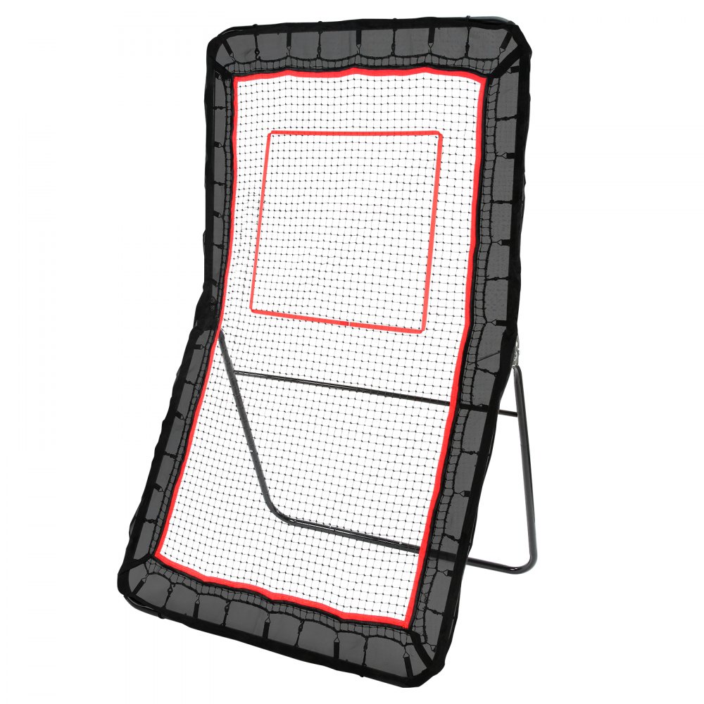 Backyard Rebounder Net 4x7 ft Adjustable Angle Pitchback for Lacrosse Baseball